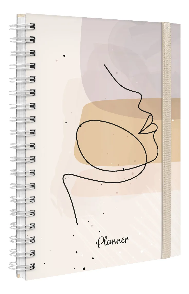 Solução curada: Planner Semanal Permanente Bege Face Linear